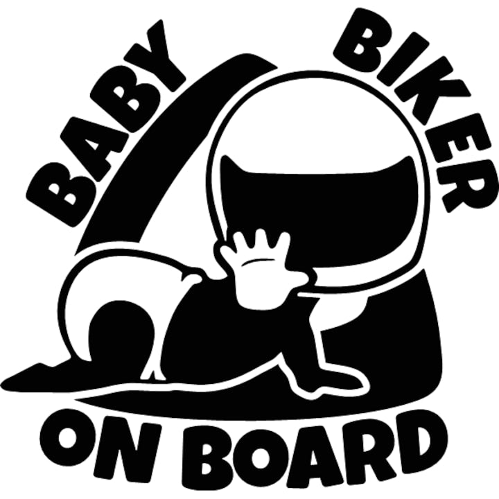 Sticker Auto - Baby Biker On Board diverse moto
