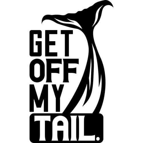 Sticker Auto Get Off My Tail Fish back-off diverse