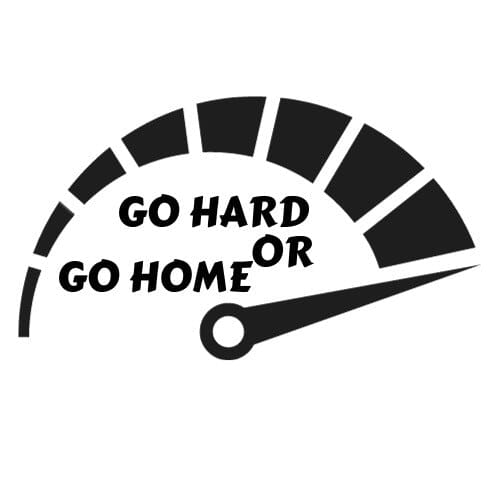 Sticker Auto Go Hard or Go Home diverse