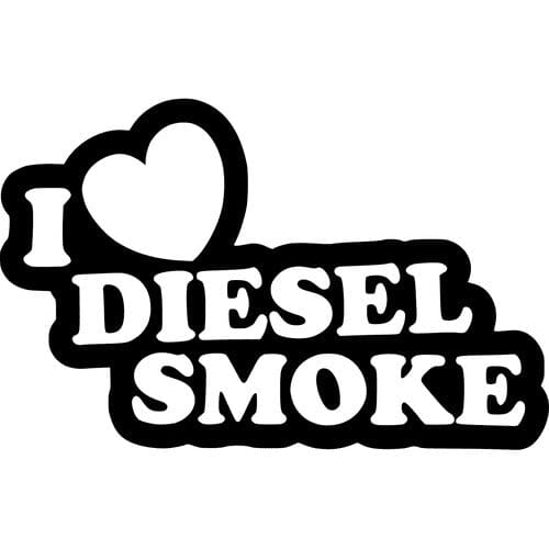 Sticker Auto I love diesel smoke diverse smoke