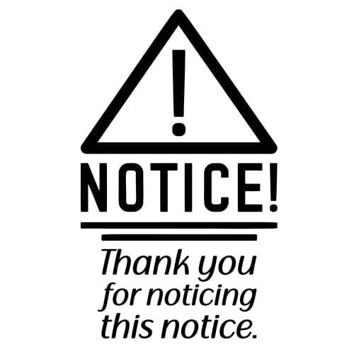 Sticker Auto Notice diverse