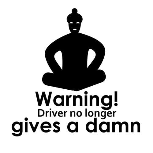Sticker Auto Warning! Driver No Longer Gives A Damn diverse funny