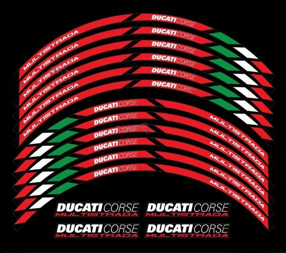 Stickere Moto - Autocolante Ducati Corsa Multistrada Jante ducatimoto moto