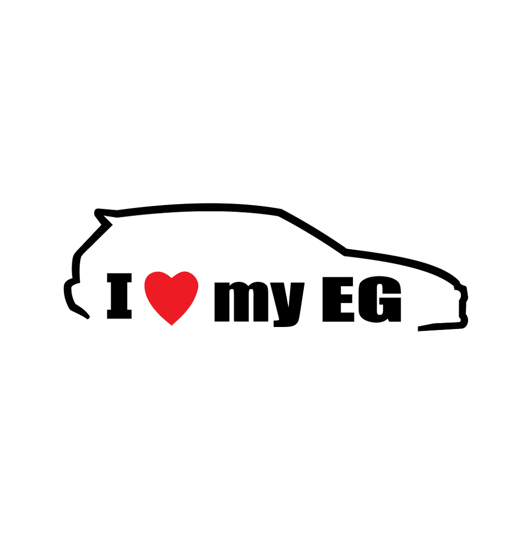 Sticker Auto - Honda I Love My EG diverse honda jdm