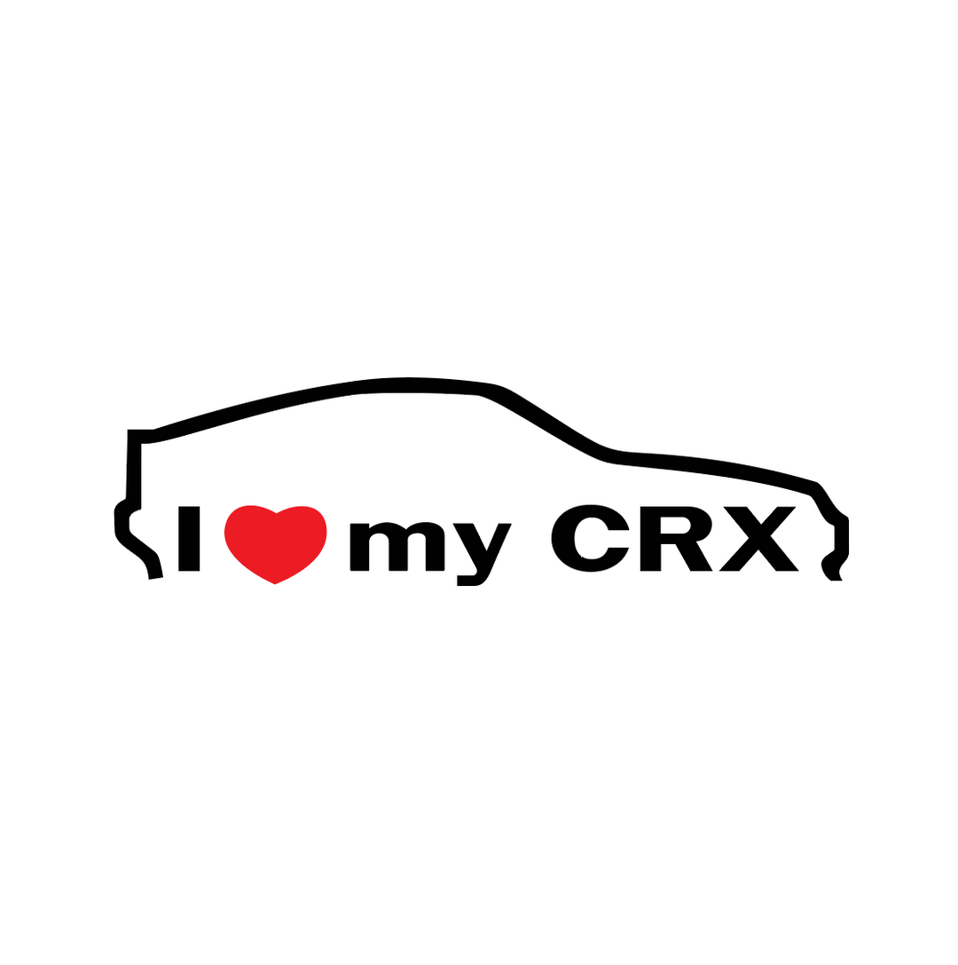 Sticker Auto - Honda I Love My CRX diverse honda jdm