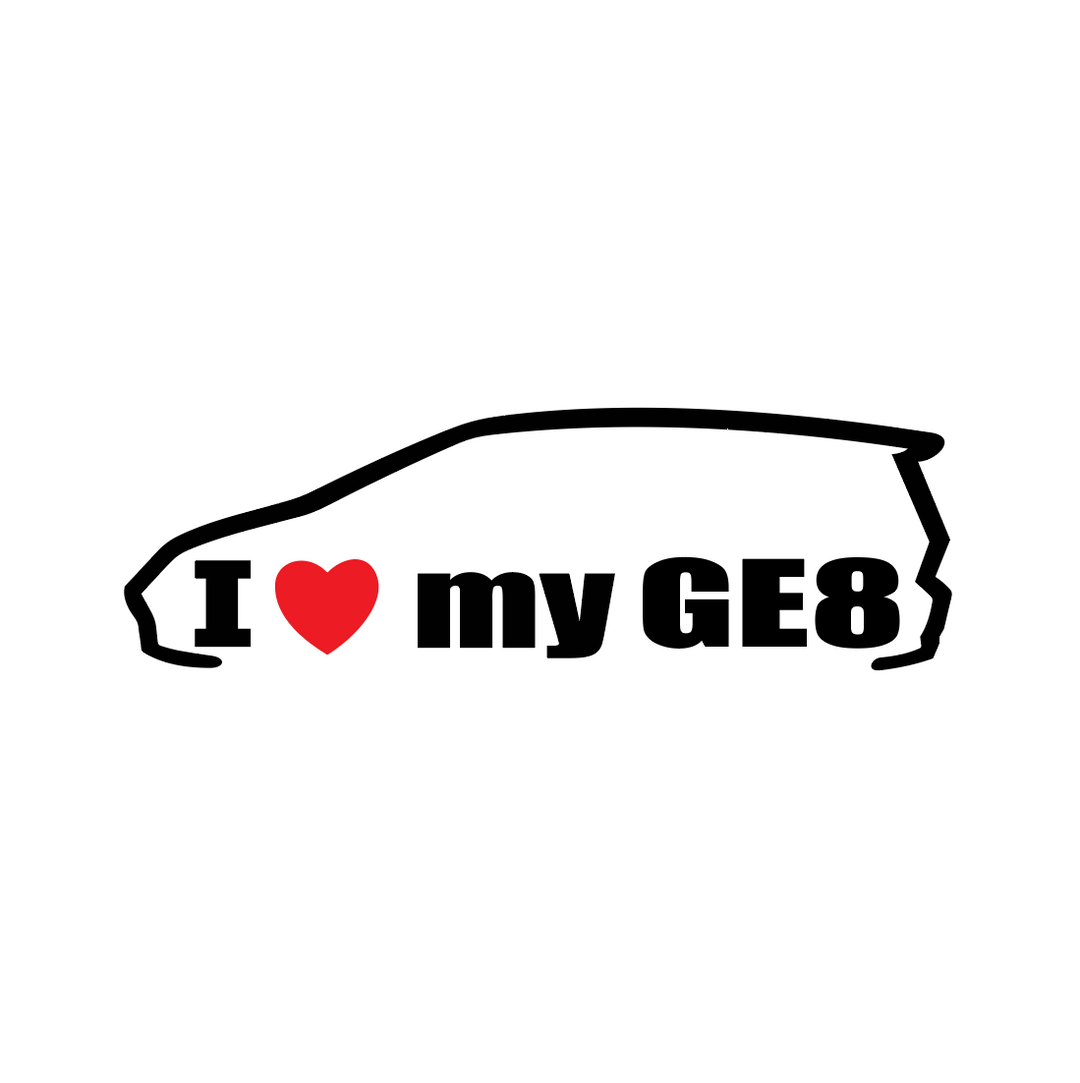 Sticker Auto - Honda I Love My GE8 diverse honda jdm