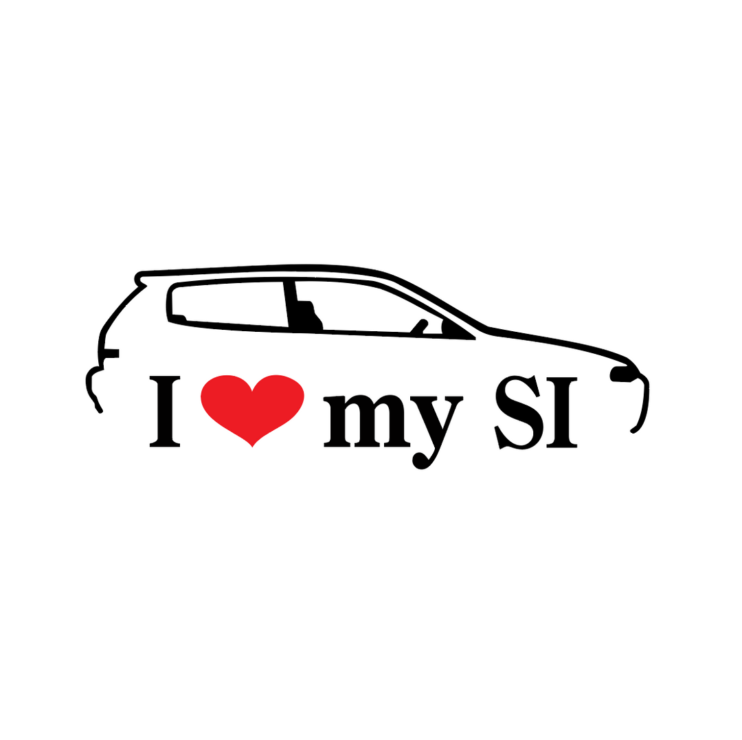 Sticker Auto - Honda I Love My SI diverse honda jdm