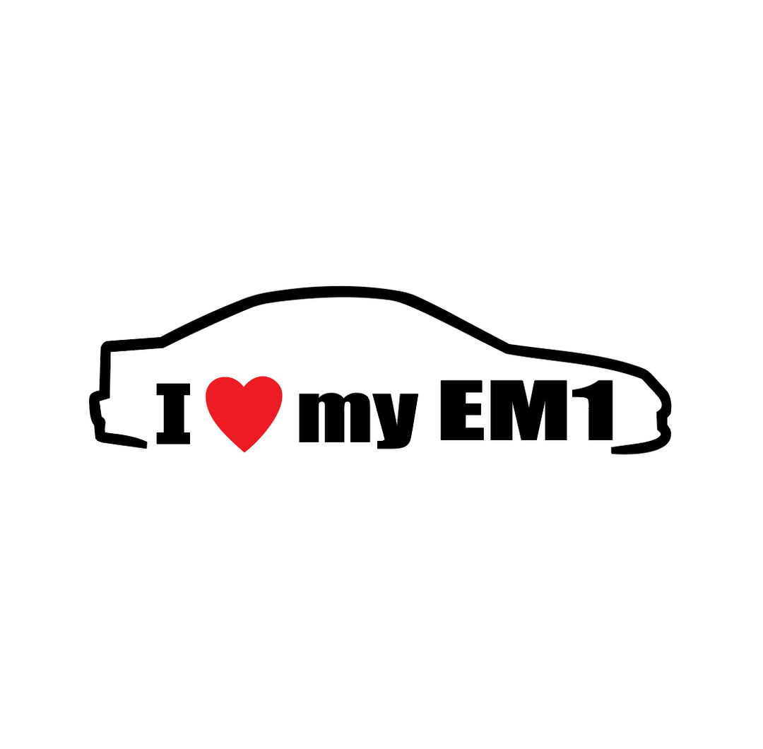 Sticker Auto - Honda I Love My EM1 diverse honda jdm