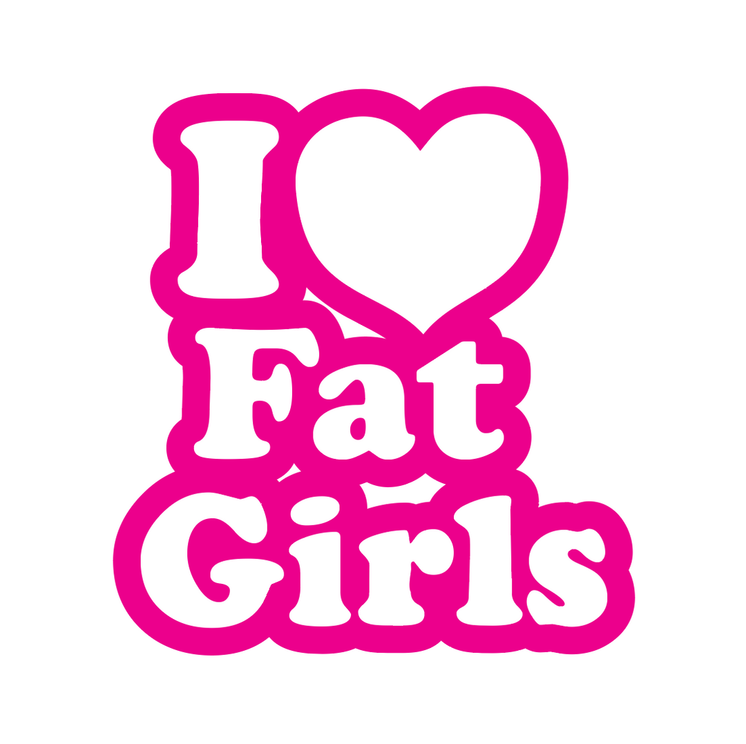 Sticker Auto - I Love Fat Girls diverse funny