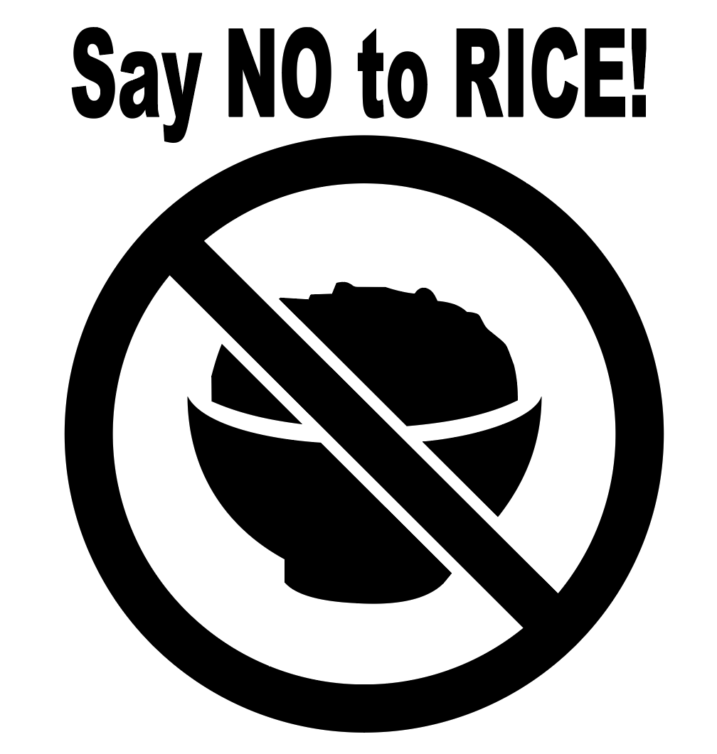 Sticker Auto - Say NO to RICE! diverse funny