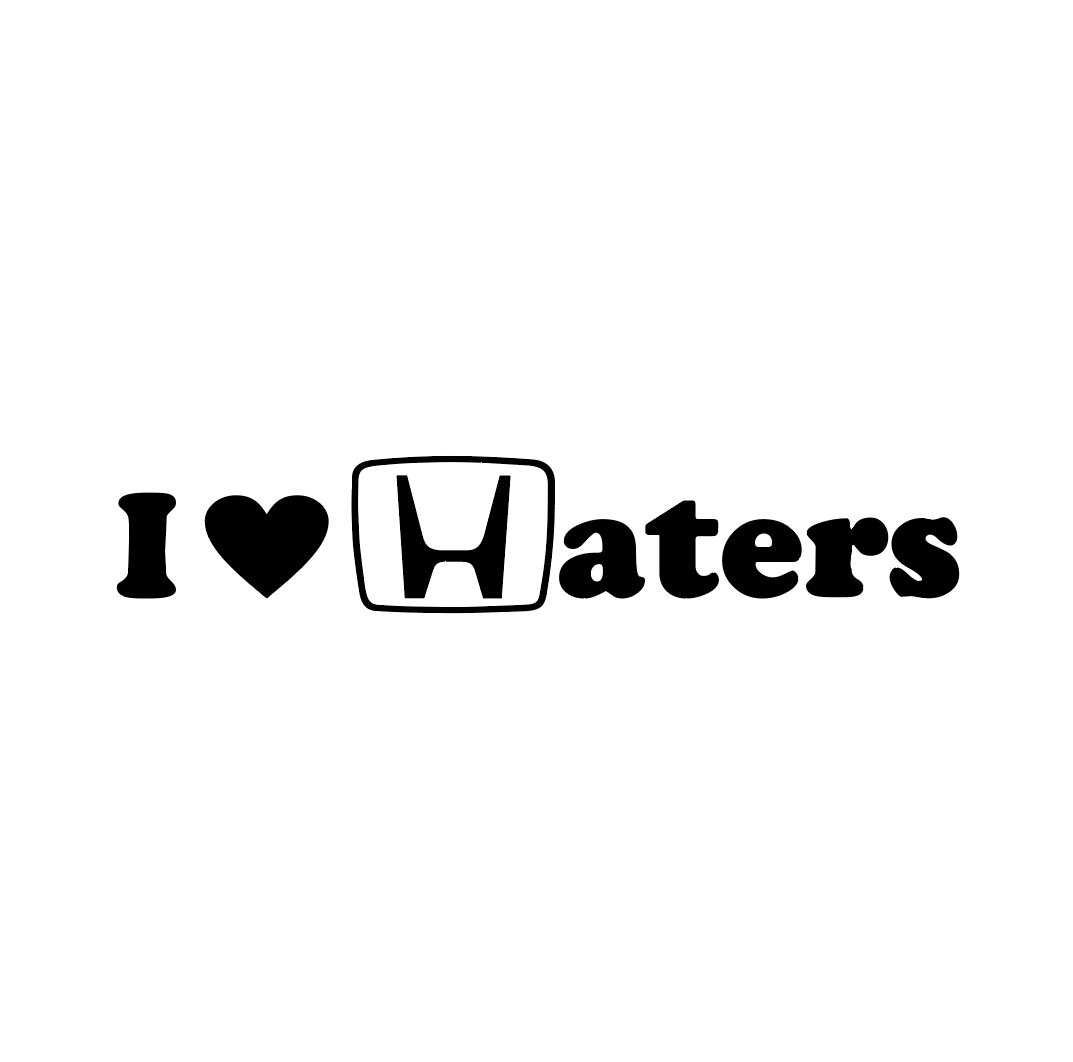 Sticker Auto - Honda I Love Haters diverse funny honda