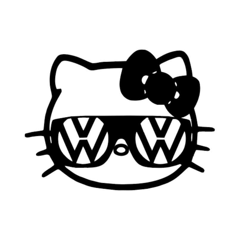 Sticker Auto - Volkswagen Hello Kitty