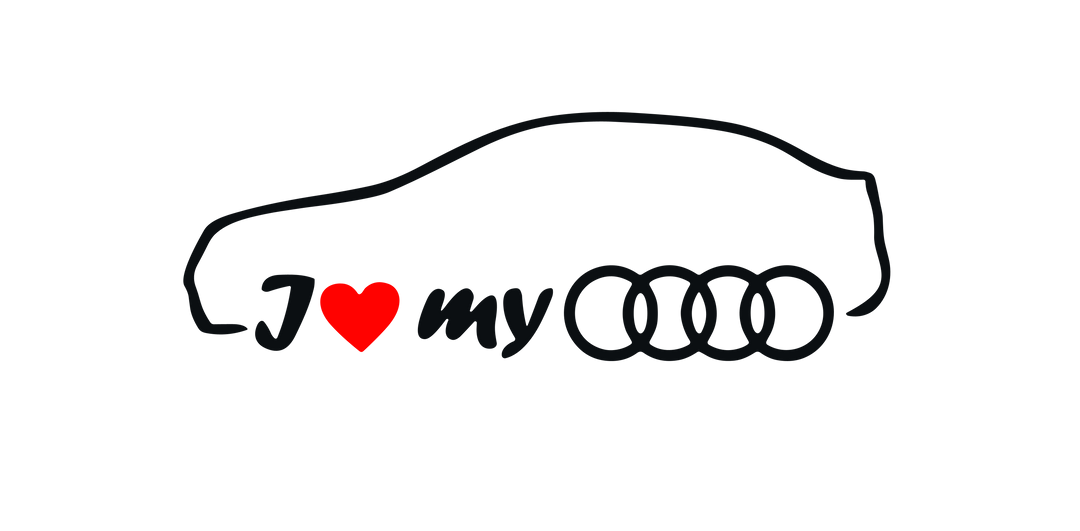 Sticker Auto Audi - I Love My Audi Berlina audi diverse