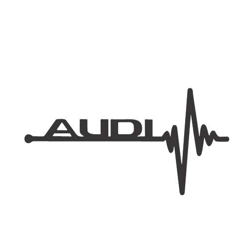 Sticker Auto Audi Heartbeat