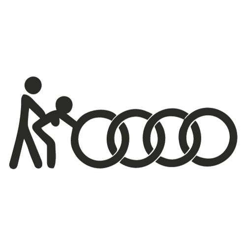 Sticker Auto Audi No Free Ridies - 2