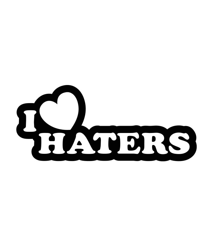 Sticker Auto I Love Haters diverse