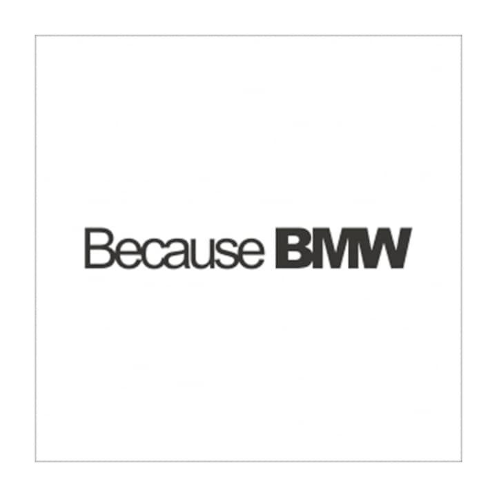 Sticker Auto BMW - Because BMW