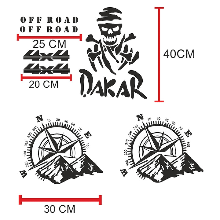 stickere auto Set Stickere Auto Off Road Suzuki - Versiunea 2