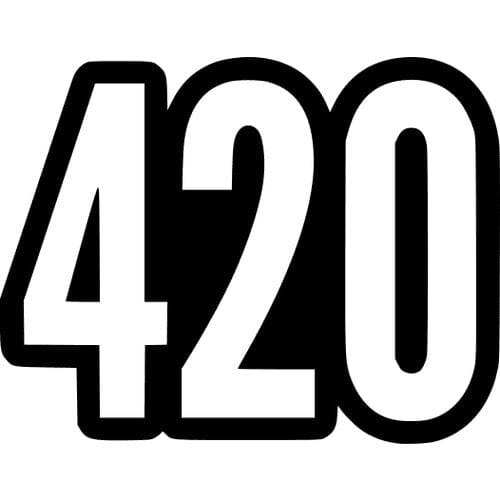 Sticker auto 420 diverse weed