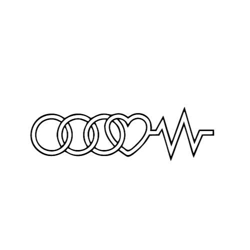 Sticker Auto Audi Inima Heartbeat audi diverse