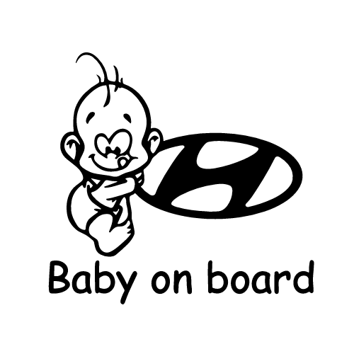 Sticker Auto Baby On Board Hyundai baby-on-board diverse hyundai