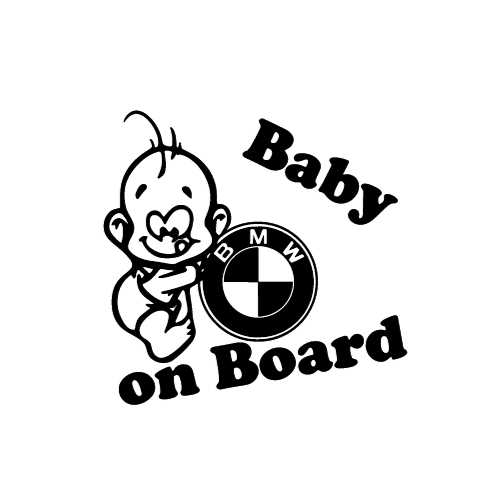 Sticker Auto BMW Baby On Board - 2 baby-on-board bmw diverse