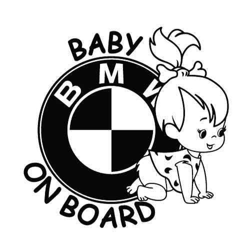 Sticker Auto BMW Baby On Board baby-on-board bmw diverse