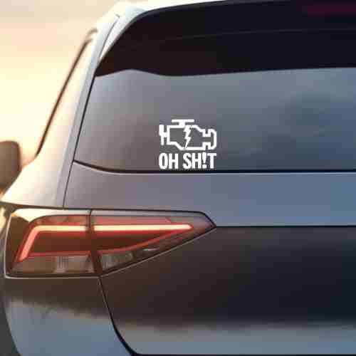 Sticker Auto Check Engine Oh Shit! check-engine diverse nou-adaugat