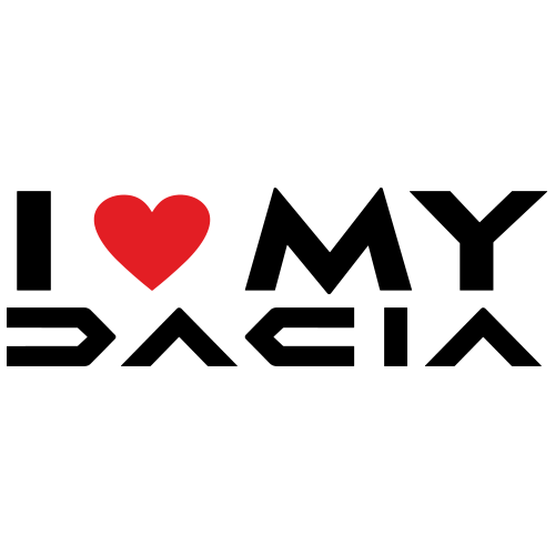 Sticker Auto Dacia - I Love My Dacia dacia diverse