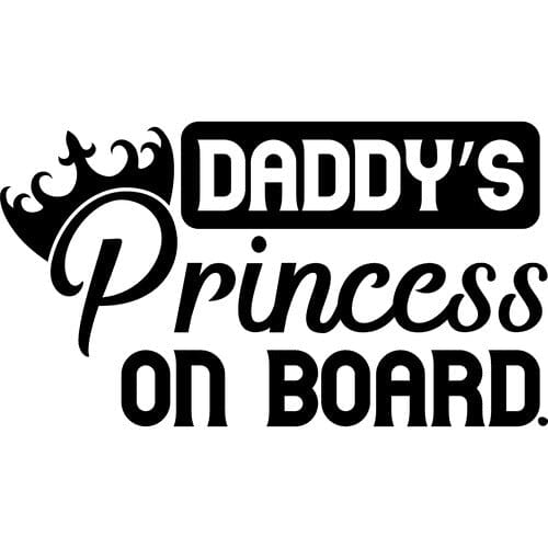 Sticker Auto Daddy's Princess On Board baby-on-board diverse