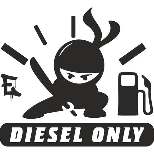 Sticker auto Diesel Only diesel diverse rezervor