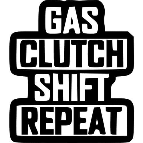 Sticker Auto Gas Clutch Shift Repeat diverse