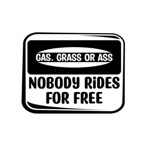 Sticker Auto Gas Grass Or Ass diverse funny