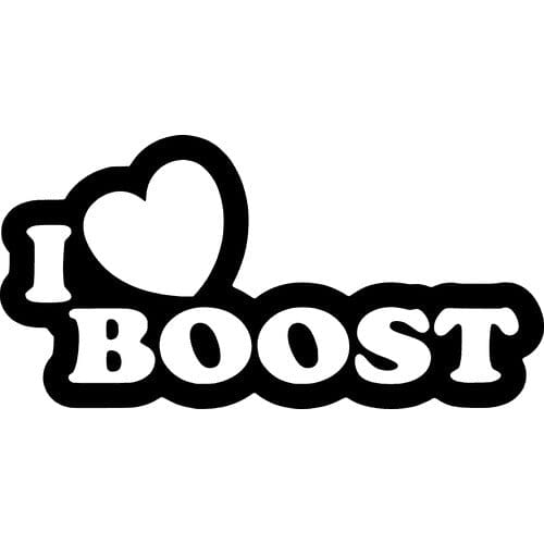 Sticker auto I ❤️ BOOST boost diverse turbo