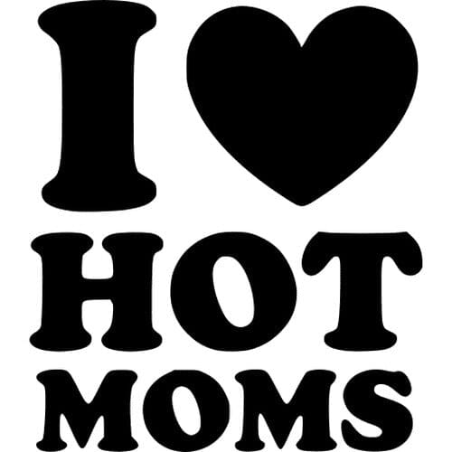 Sticker Auto I Love Hot Moms 18+ diverse sexy