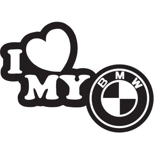 Sticker Auto I Love My BMW bmw diverse