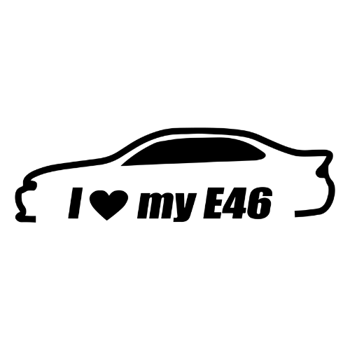 Sticker Auto I Love My E46 bmw diverse