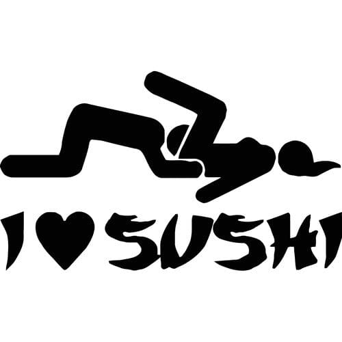 Sticker auto I ❤️ Sushi diverse