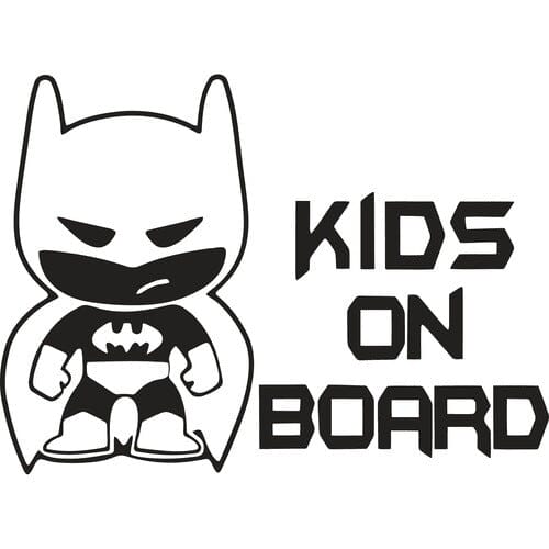 Sticker auto Kids on Board Batman baby-on-board diverse