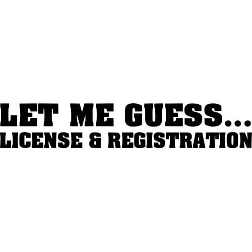 Sticker auto License & Registration diverse