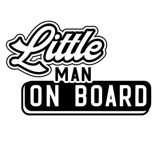 Sticker Auto Little Man On Board baby-on-board diverse