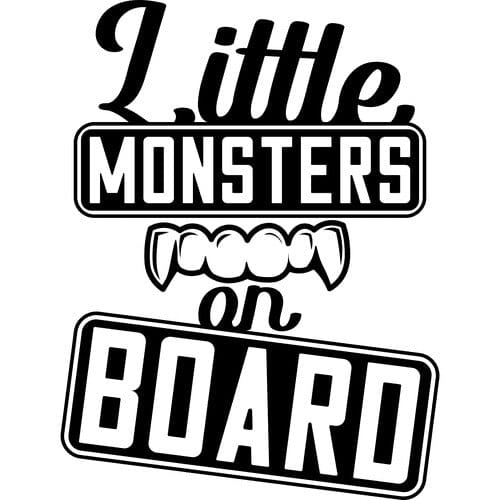 Sticker Auto Little Monsters On Board baby-on-board diverse