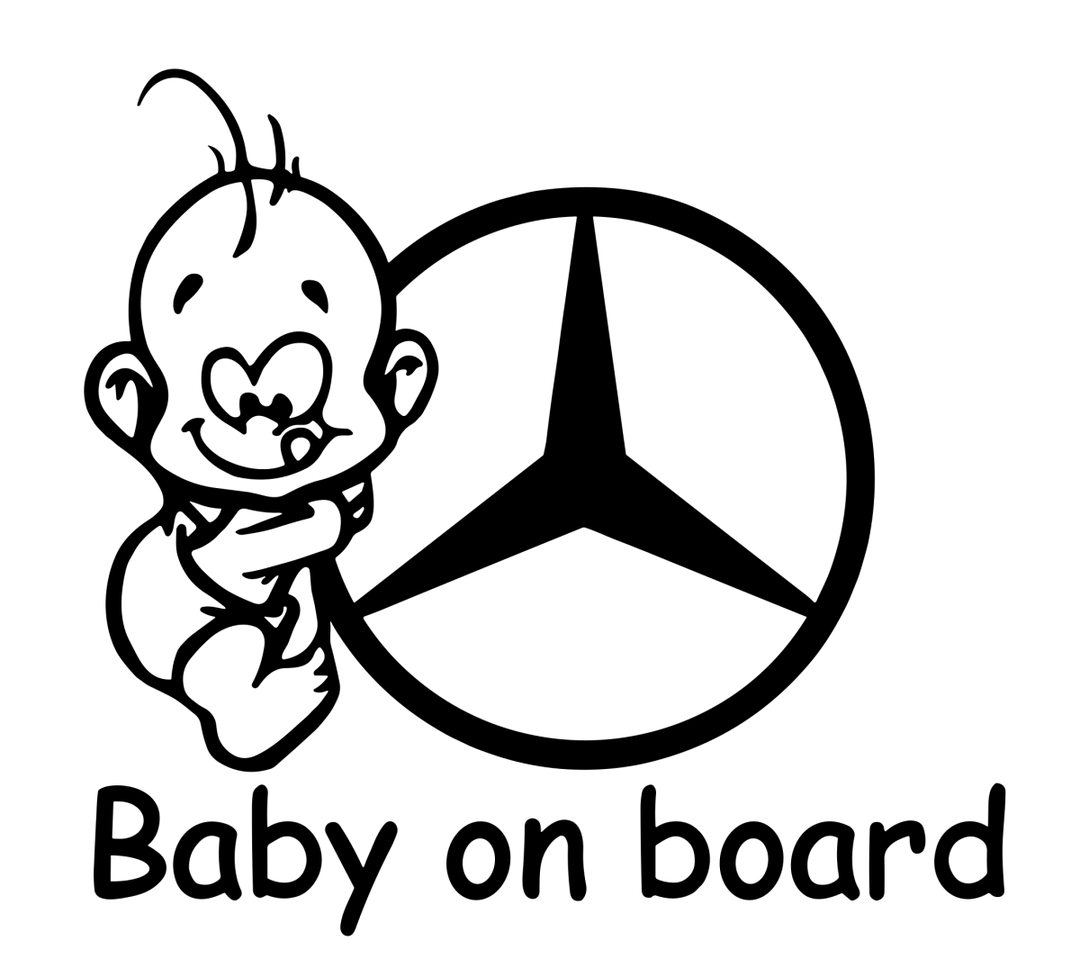 Sticker Auto Mercedes - Baby on Board baby-on-board diverse mercedes