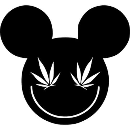 Sticker Auto Mickey Mouse Weed diverse weed