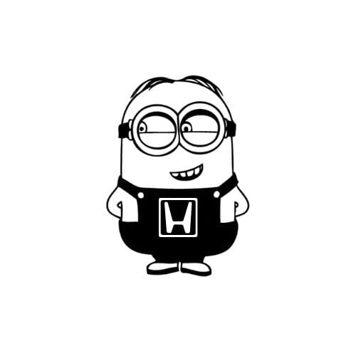 Sticker Auto Minion Honda - 2 diverse honda