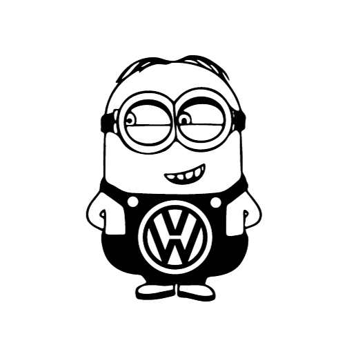 Sticker Auto Minion Volkswagen diverse volkswagen