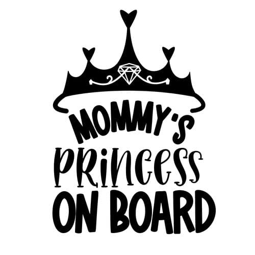 Sticker Auto Mommy's Princess On Board baby-on-board diverse