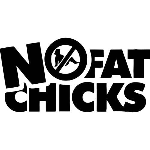 Sticker auto No fat chicks diverse funny