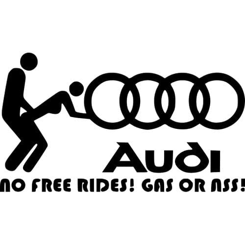 Sticker Auto No Free Rides Audi 18+ audi diverse