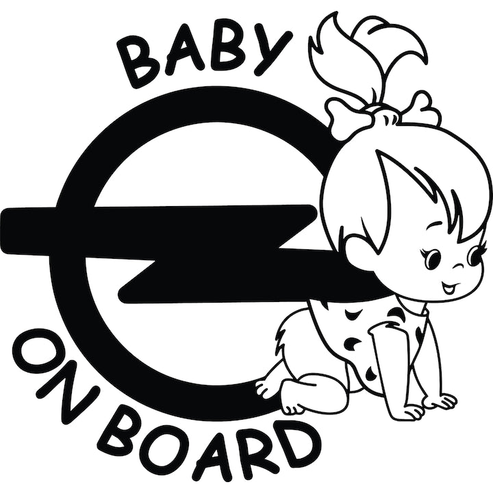 Sticker Auto Opel - Baby On Board 18+ diverse opel